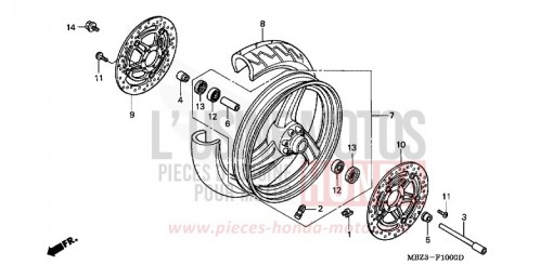 ROUE AVANT CB600FX de 1999